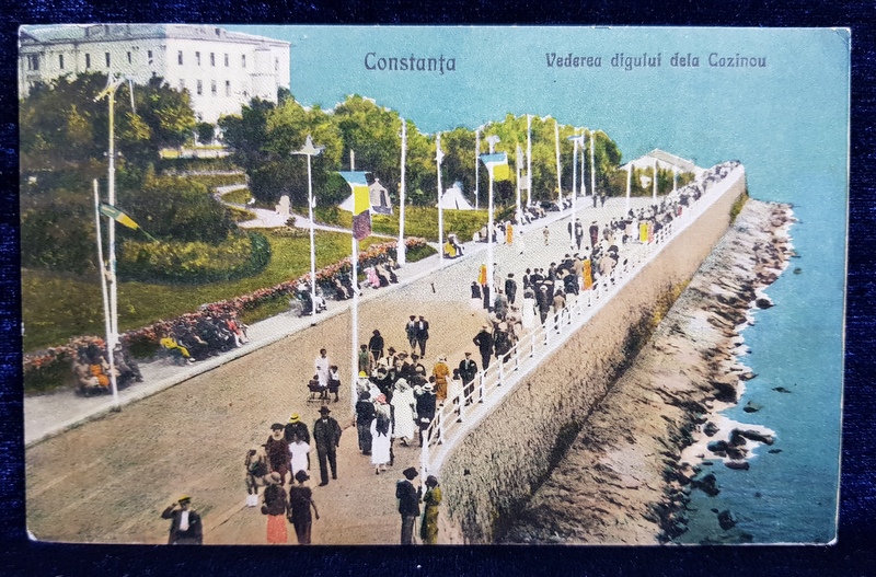 CONSTANTA  - VEDEREA DIGULUI DE LA CAZINOU , CARTE POSTALA ILUSTRATA , POLICROMA, CIRCULATA , DATATA , 1928