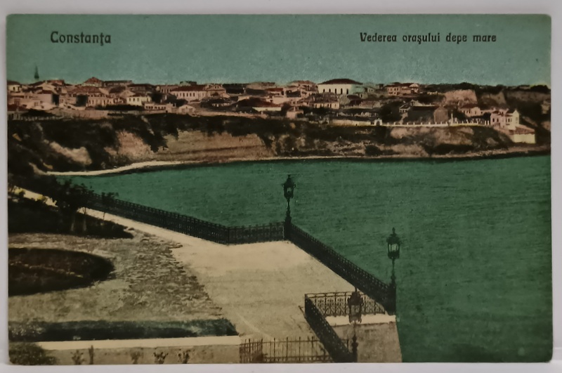 CONSTANTA , VEDEREA ORASULUI DE PE MARE , CARTE POSTALA , INTERBELICA
