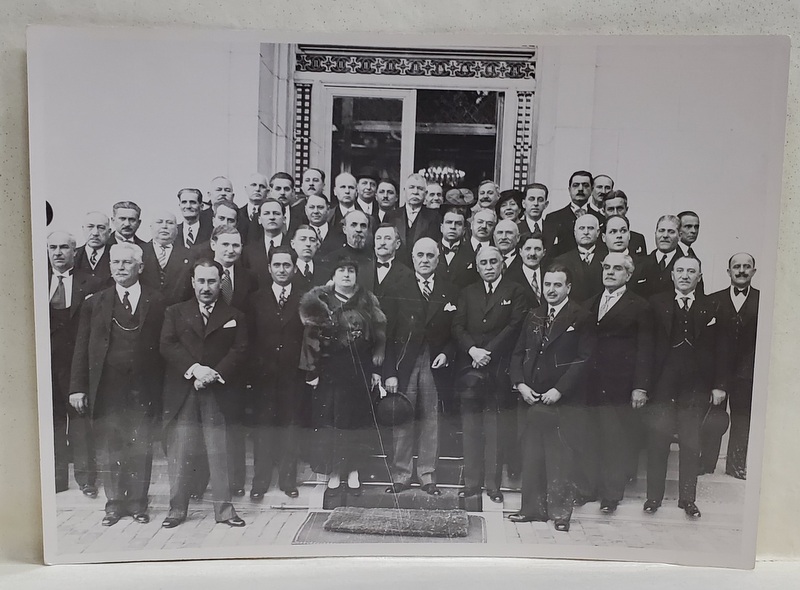CONSTANTIN I. ANGELESCU , FOST PRIM - MINSITRU IMPREUNA CU ALTE OFICIALITATI , FOTOGRAFIE DE GRUP , ANII ; 30