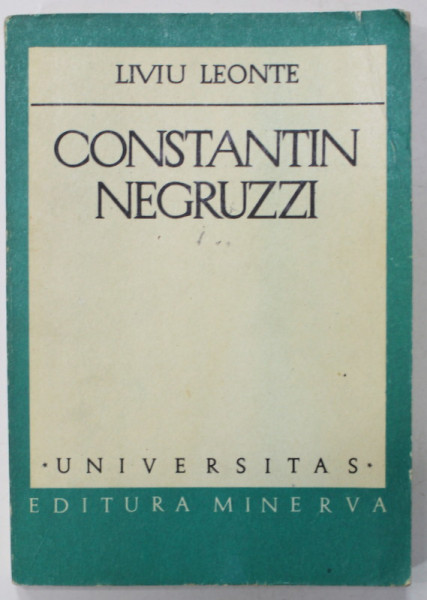 CONSTANTIN NEGRUZZI de LIVIU LEONTE , 1980