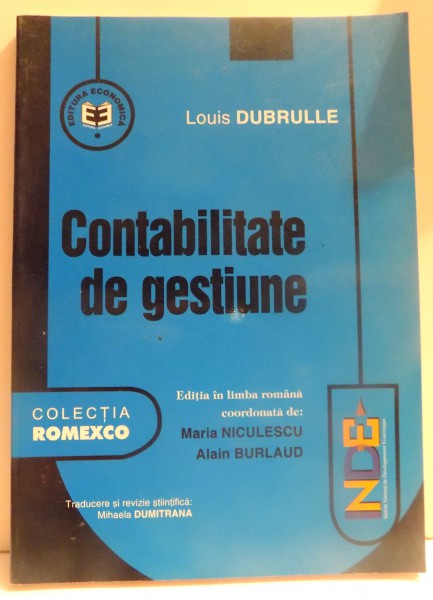 CONTABILITATE DE GESTIUNE de LOUIS DUBRULLE , 2002