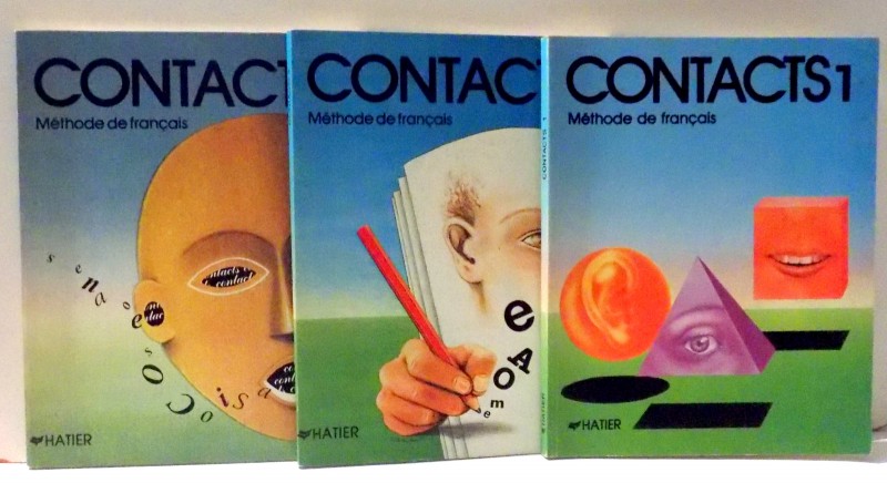 CONTACTS 1, 2 , 3 - METHODE DE FRANCAIS ( 3 VOL. ) par  C. BOUCHER et M- J. CAPELLE , 1980