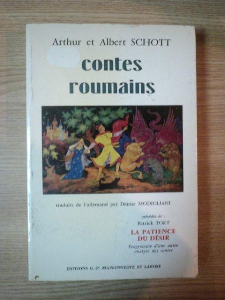 CONTES ROUMAINS de ARTHUR ET ALBERT SCHOTT, PARIS 1982