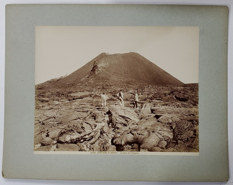 CONTORNI DI NAPOLI - CRATERE DES VESUVIO , FOTOGRAFIE , INCEPUTUL SECOLULUI XX