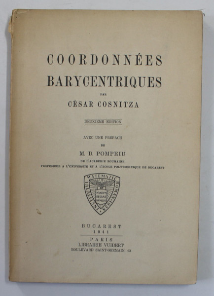 COORDONNEES  BARYCENTRIQUES par CESAR COSNITZA , 1941