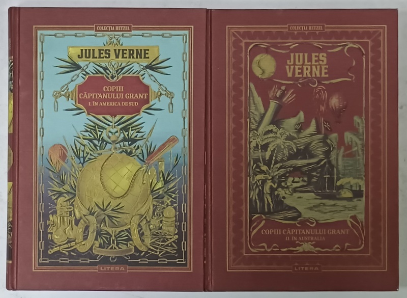 COPII CAPITANULUI GRANT de JULES VERNE , VOLUMELE I - II , ilustratii de EDUARD RIOU , 2021