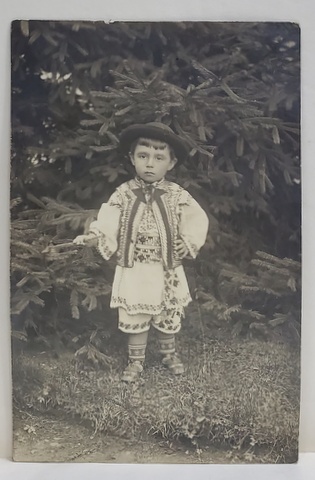 COPIL IN COSTUM POPULAR ROMANESC  , CARTE POSTALA , 1910