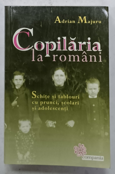 COPILARIA LA ROMANI , SCHITE SI TABLOURI CU PRUNCI , SCOLARI SI ADOLESCENTI de ADRIAN MAJURU , 2006 , DEDICATIE *