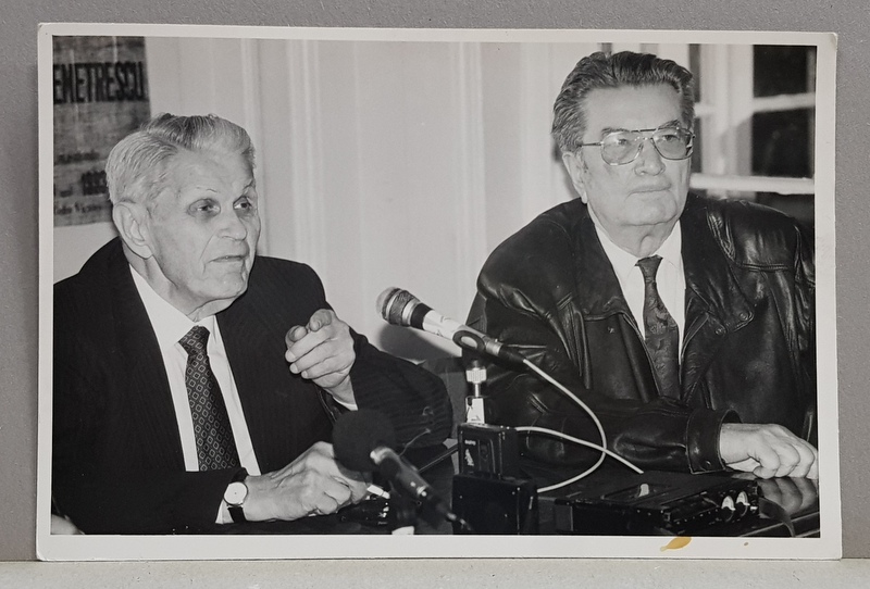 CORNELIU COPOSU SI VALENTIN GABRIELESCU , FOTOGRAFIE MONOCROMA, PE HARTIE LUCIOASA , DATATA 1993