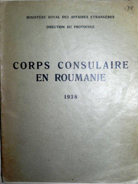 CORPS CONSULAIRE  EN ROUMAINE 1938