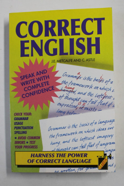 CORRECT ENGLISH by J.E. METCALFE and C. ASTLE , 1980