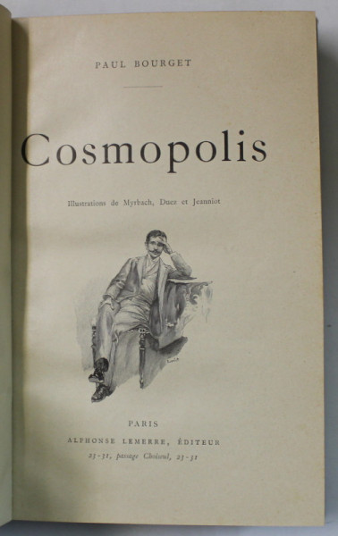 COSMOPOLIS par PAUL BOURGET , illustrations par MYRBACH ...JEANNIOT , 1892