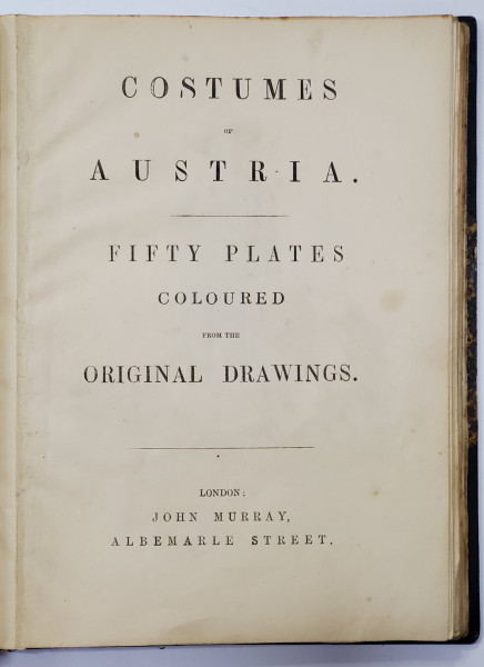 Costumele Austriei, William Alexander - Londra, 1813