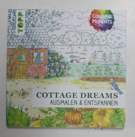 COTTAGE DREAMS - AUSMALEN und ENTSPANNEN - CARTE DE COLORAT PENTRU COPII SI ADULTI , 2021