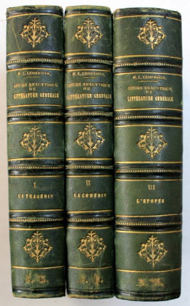 COURS ANALITYQUE DE LITTERATURE GENERALE , VOL. I - III , EDITIE DE INCEPUT DE SECOL XIX