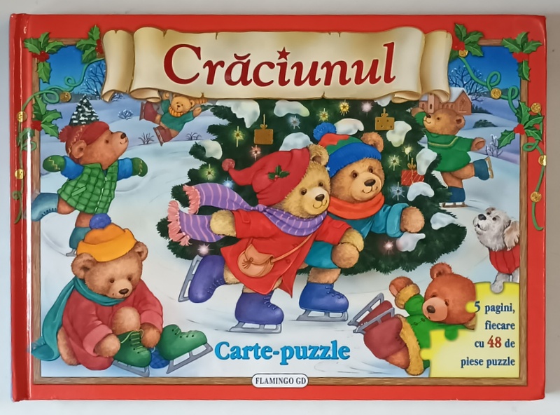CRACIUNUL , CARTE PUZLE , 2009 *LIPSA O PIESA PUZZLE