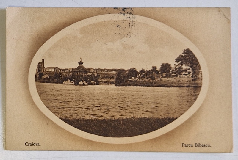 CRAIOVA , PARCUL BIBESCU , CARTE POSTALA , 1912