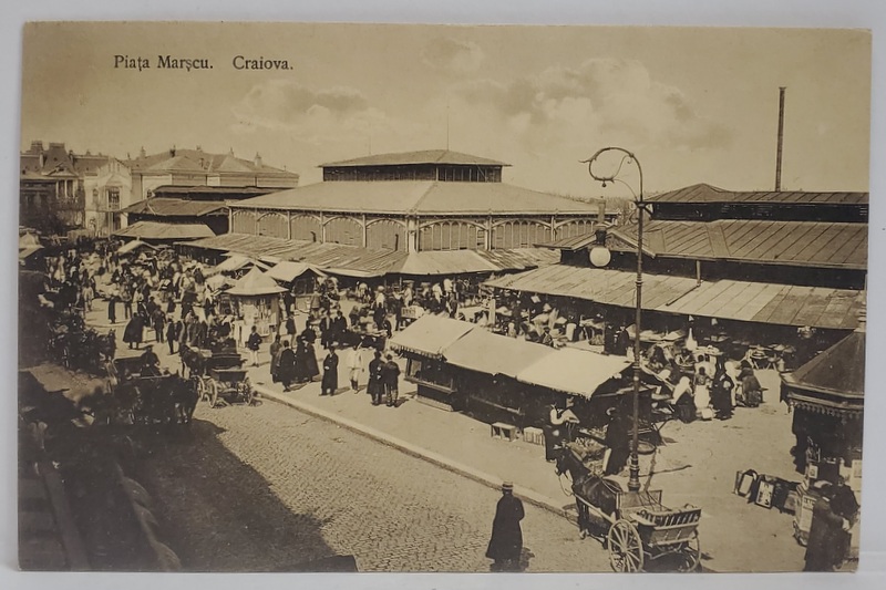 CRAIOVA , PIATA MARSCU , CARTE POSTALA , INTERBELICA