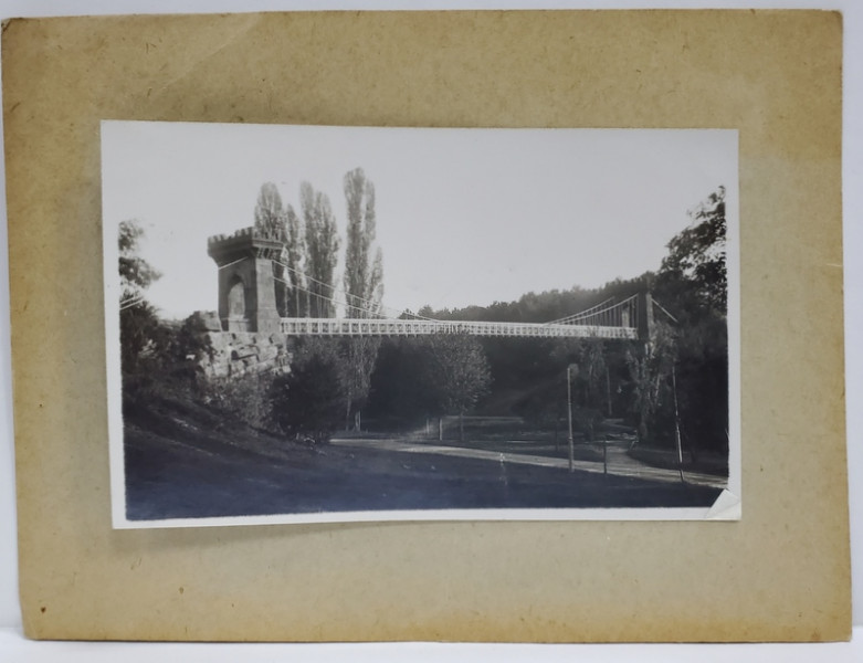 CRAIOVA , POD IN PARCUL BIBESCU , FOTOGRAFIE TIP CARTE POSTALA , INTERBELICA