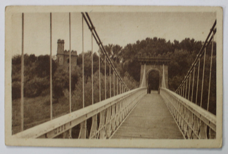 CRAIOVA , POD IN PARCUL ROMANESCU , CARTE POSTALA ILUSTRATA , 1944