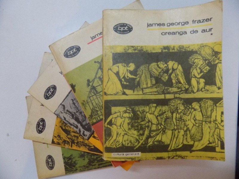 CREANGA DE AUR,5 VOL.-JAMES GEORGE FRAZER,BUC.1980