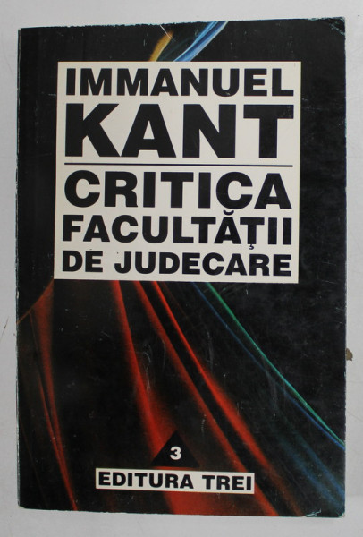 CRITICA FACULTATII DE JUDECARE de IMMANUEL KANT, 1995