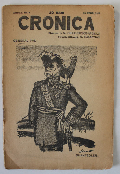 CRONICA , REVISTA , director TUDOR ARGHEZI , ANUL I , No. 2 , 1915