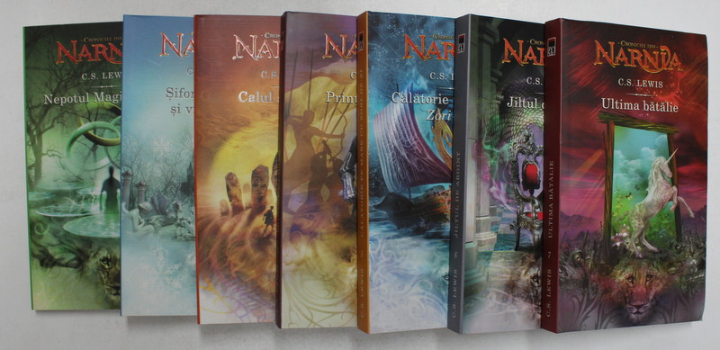 CRONICILE DIN NARNIA  de C.S. LEWIS , SET DE 7 VOLUME , PREZENTATE IN ETUI DIN CARTON , 2008