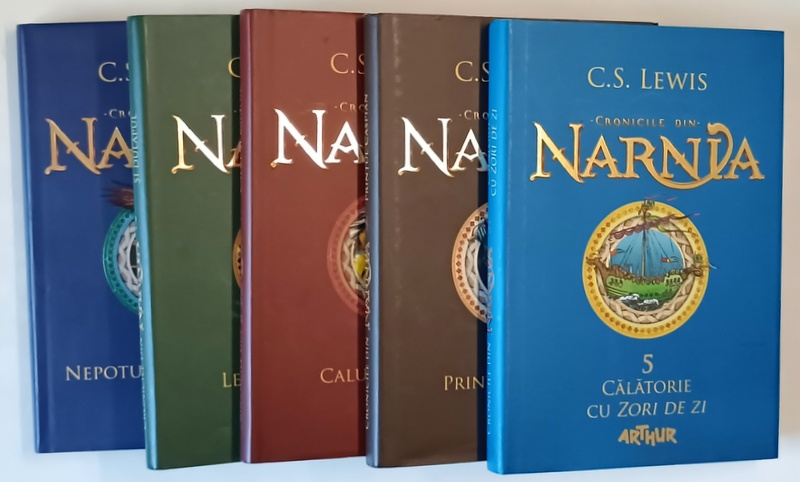 CRONICILE DIN NARNIA , VOLUMELE I - V de C. S. LEWIS , 2015 - 2017 *EDITIE CARTONATA