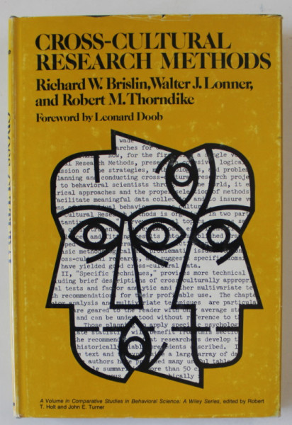 CROSS - CULTURAL RESEARCH METHODS by RICHARD W, BRISLIN ...M. T. THORNDIKE , 1973