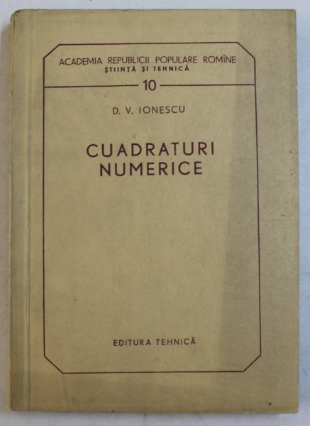 CUADRATURI NUMERICE de D. V. IONESCU , 1957