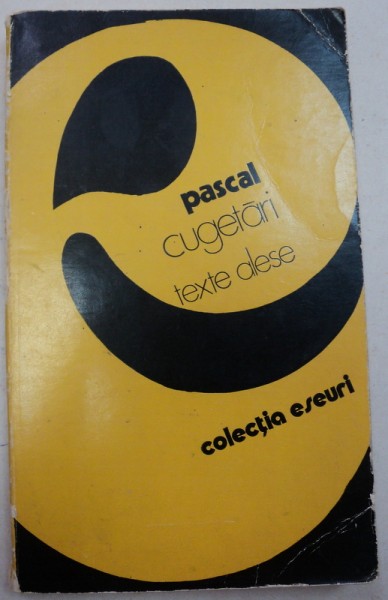 CUGETARI , TEXTE ALESE de BLAISE PASCAL , 1978