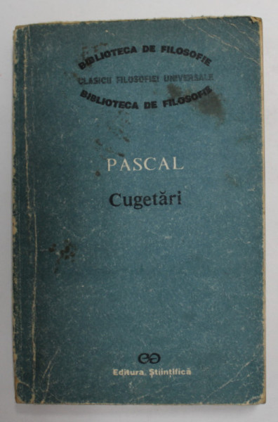 CUGETARI de PASCAL , Bucuresti 1992