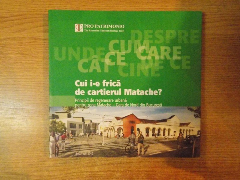 CUI I-E FRICA DE CARTIERUL MATACHE , PRINCIPII DE REGLEMENTARE URBANA PENTRU ZONA MATACHE-GARA DE NORD BUCURESTI , Bucuresti 2012