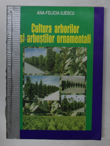 CULTURA ARBORILOR SI ARBUSTILOR ORNAMENTALI de ANA FELICIA ILIESCU , 2008 , COTORUL ESTE LIPIT CU BANDA ADEZIVA