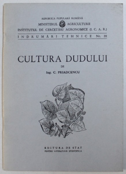 CULTURA DUDULUI de C. PRIADCENCU , 1951