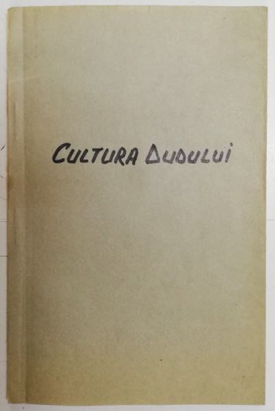 CULTURA DUDULUI de G. HOGAS , 1910
