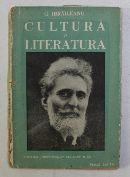 CULTURA SI LITERATURA de G. IBRAILEANU