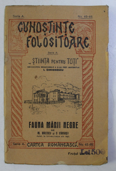 CUNOSTINTE FOLOSITOARE NR. 45-46 , FAUNA MARII NEGRE