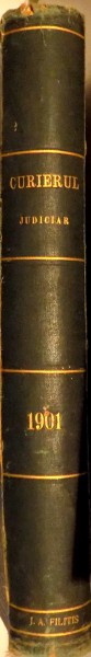 CURIERUL JUDICIAR , TABLA DE MATERII PE ANUL 1901