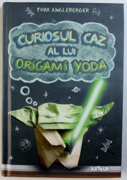CURIOSUL CAZ A LUI ORIGAMI YODA de TOM ANGLEBERGER , 2018 * EDTIE CARTONATA , PREZINTA MICI URME DE INDOIRE