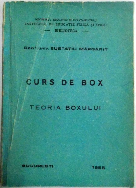 CURS DE BOX , TEORIA BOXULUI , 1985