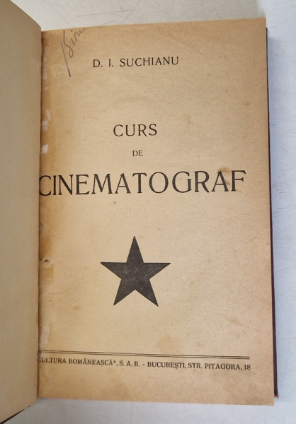 CURS DE CINEMATOGRAF de D.I. SUCHIANU
