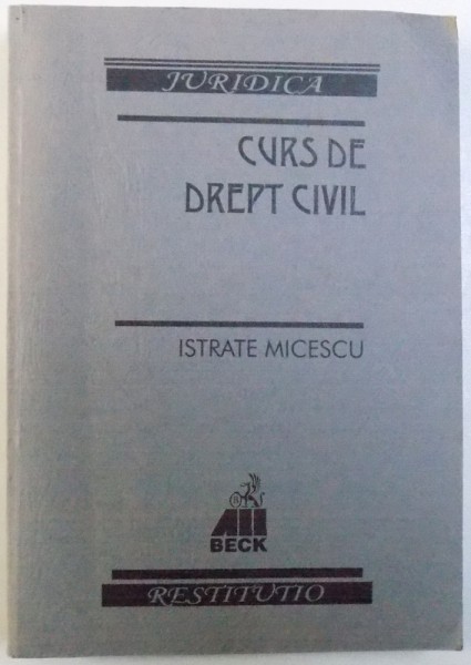 CURS DE DREPT CIVIL de ISTRATE MICESCU , 2000