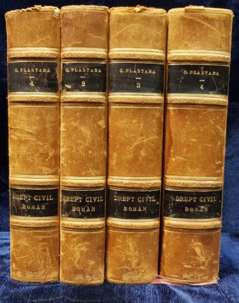 CURS DE DREPT CIVIL ROMAN, 4 VOL. de GEORGE PLASTARA - BUCURESTI