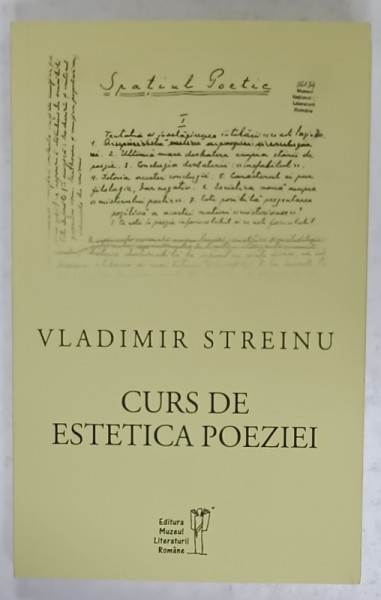 CURS DE ESTETICA POEZIEI de VLADIMIR STREINU , 2024