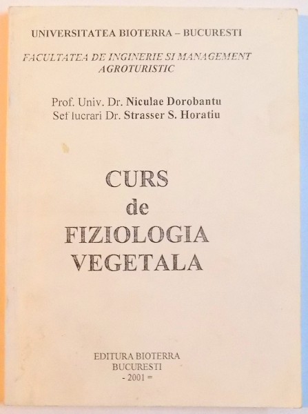 CURS DE FIZIOLOGIE VEGETALA , 2001