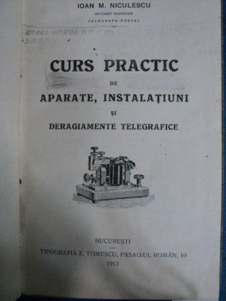CURS DE TELEGRAFIE-IOAN M. NICULESCU 1913