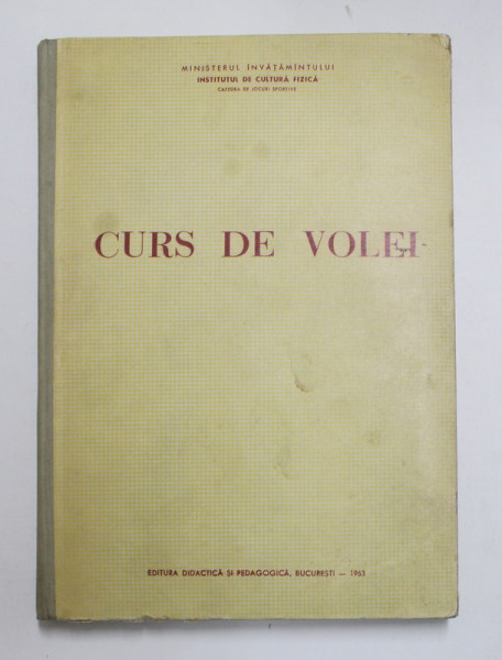 CURS DE  VOLEI , 1963