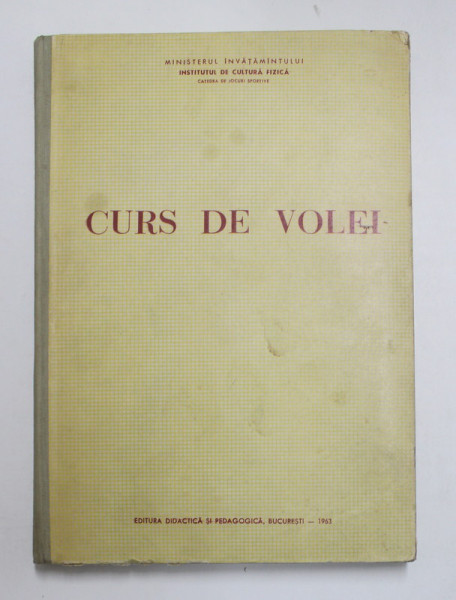 CURS DE  VOLEI , 1963